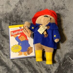 Paddington Bear Plush Toy with Red Hat & Yellow Boots & DVD Paddington Brand